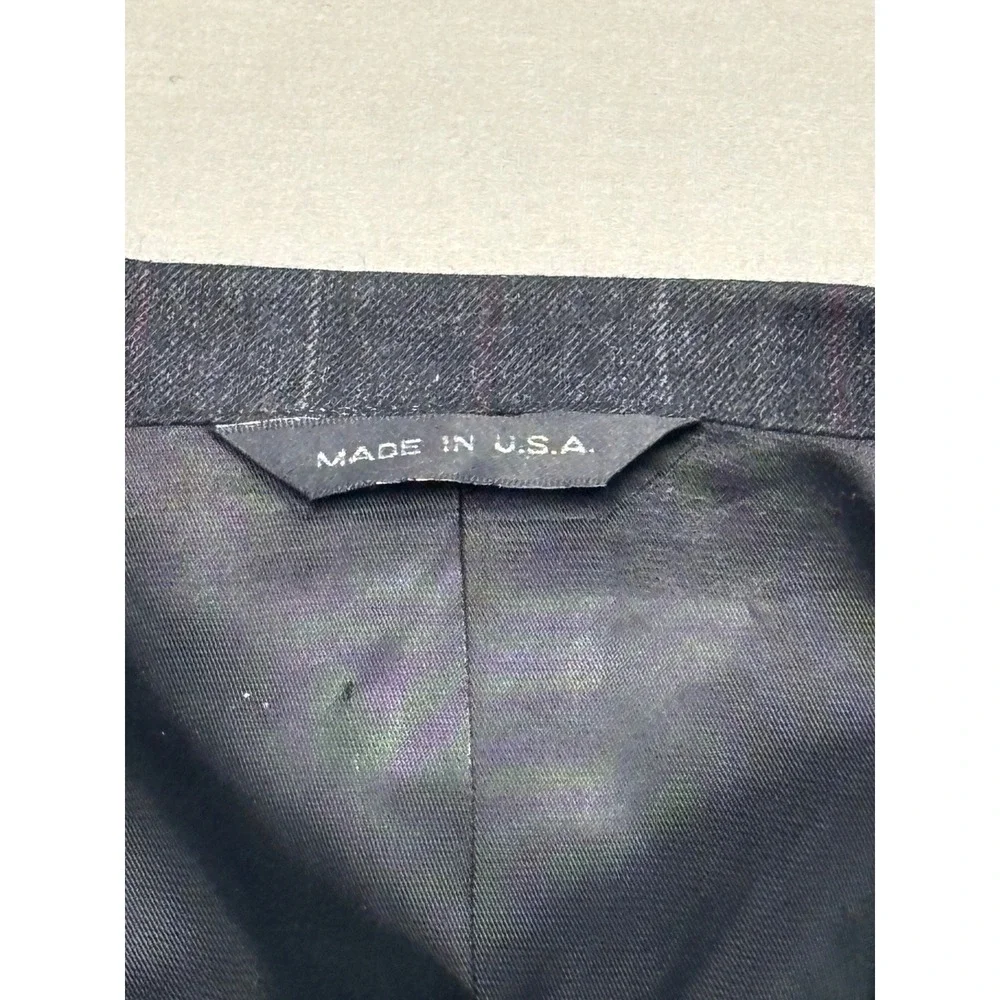 Vintage Polo University Club Ralph Lauren Pinstripe Wool Blazer Charcoal 44R‎